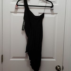 Jump Girl one shoulder black dress